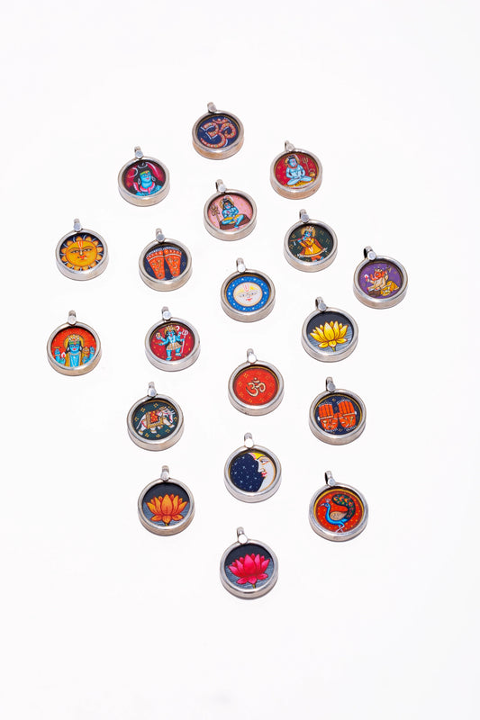 Medium hand painted pendants 